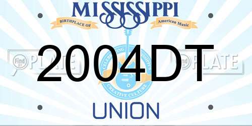 2004DT Mississippi License Plate