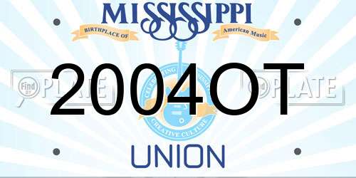 2004OT Mississippi License Plate