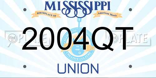 2004QT Mississippi License Plate