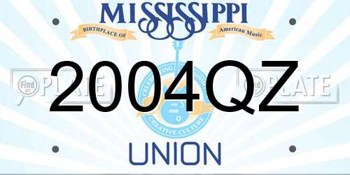 2004QZ Mississippi License Plate