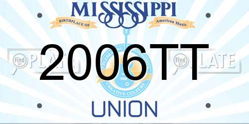 2006TT Mississippi License Plate