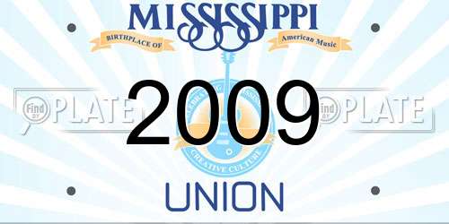 2009 Mississippi License Plate