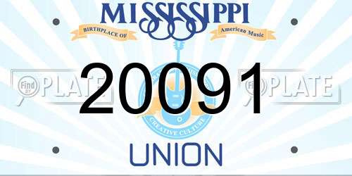 20091 Mississippi License Plate