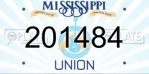 201484 Mississippi License Plate