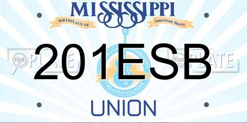 201ESB Mississippi License Plate