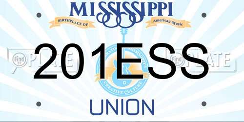 201ESS Mississippi License Plate