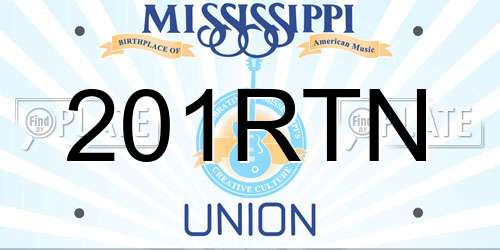 201RTN Mississippi License Plate