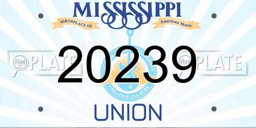 20239 Mississippi License Plate