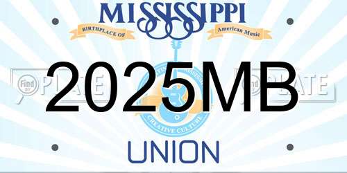 2025MB Mississippi License Plate
