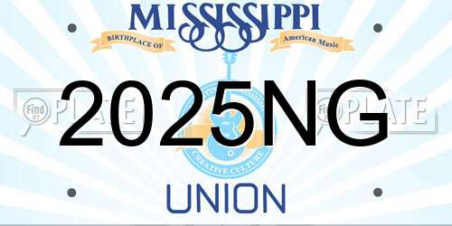 2025NG Mississippi License Plate