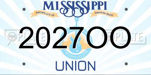 2027OO Mississippi License Plate