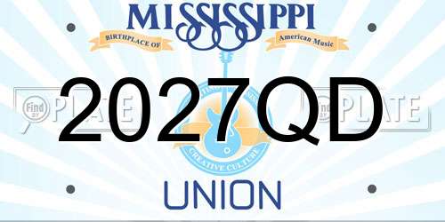 2027QD Mississippi License Plate