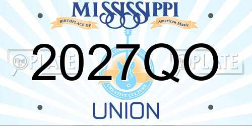 2027QO Mississippi License Plate