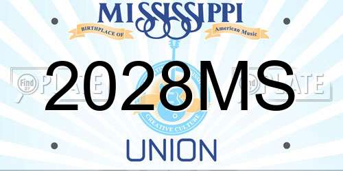 2028MS Mississippi License Plate