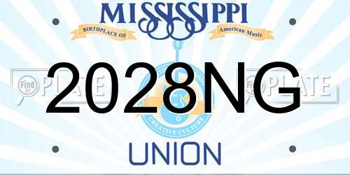2028NG Mississippi License Plate