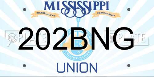 202BNG Mississippi License Plate