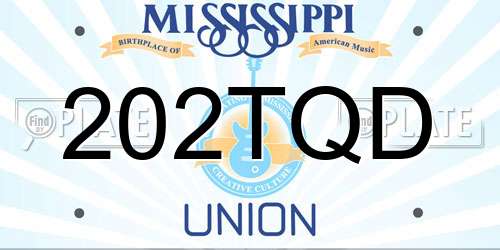 202TQD Mississippi License Plate