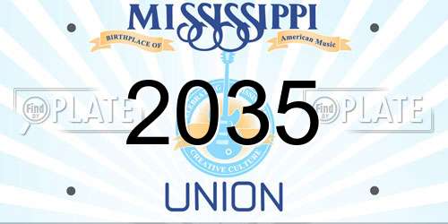 2035 Mississippi License Plate