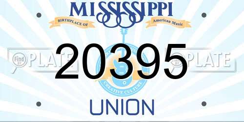 20395 Mississippi License Plate