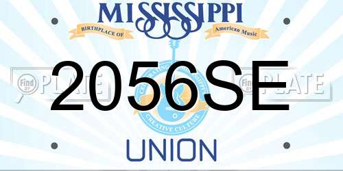 2056SE Mississippi License Plate