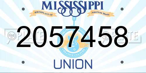 2057458 Mississippi License Plate