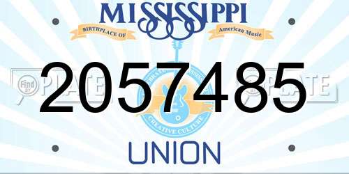 2057485 Mississippi License Plate