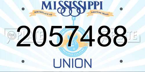 2057488 Mississippi License Plate