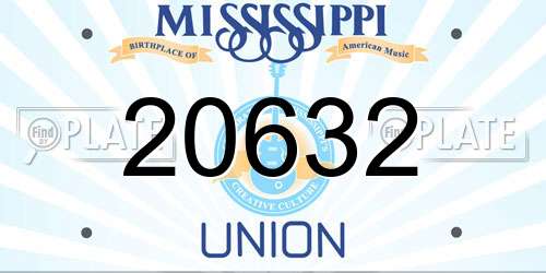 20632 Mississippi License Plate