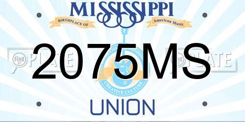 2075MS Mississippi License Plate