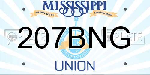 207BNG Mississippi License Plate