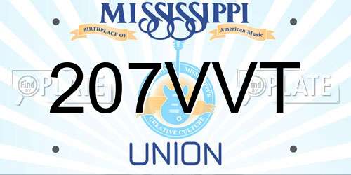 207VVT Mississippi License Plate