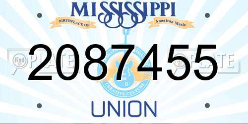 2087455 Mississippi License Plate