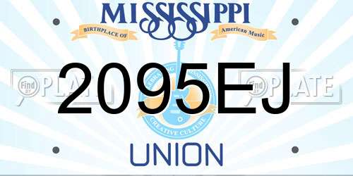 2095EJ Mississippi License Plate