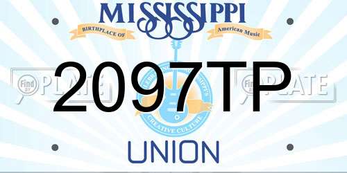 2097TP Mississippi License Plate