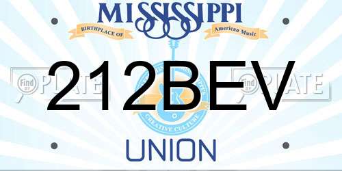 212BEV Mississippi License Plate