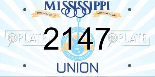 2147 Mississippi License Plate