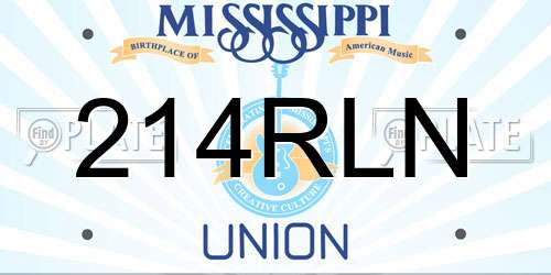 214RLN Mississippi License Plate