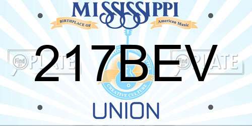 217BEV Mississippi License Plate