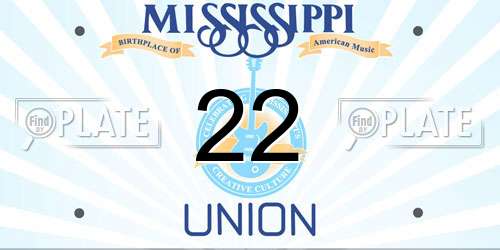 22 Mississippi License Plate
