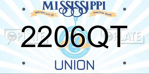 2206QT Mississippi License Plate