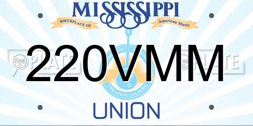 220VMM Mississippi License Plate