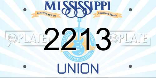 2213 Mississippi License Plate