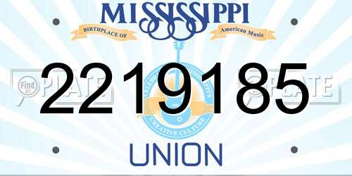 2219185 Mississippi License Plate