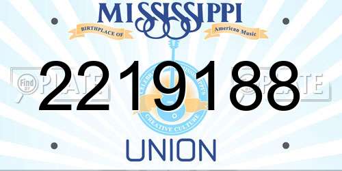2219188 Mississippi License Plate