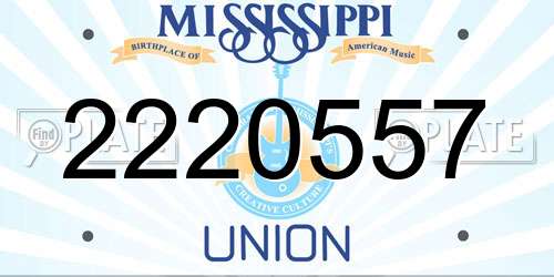2220557 Mississippi License Plate