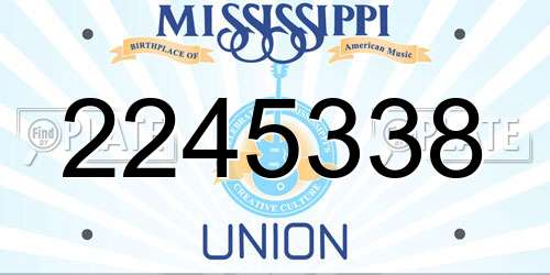 2245338 Mississippi License Plate