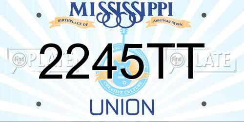 2245TT Mississippi License Plate