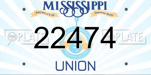 22474 Mississippi License Plate
