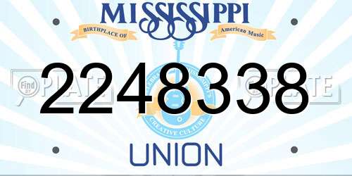 2248338 Mississippi License Plate
