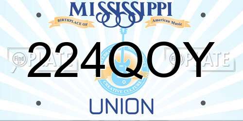 224QOY Mississippi License Plate